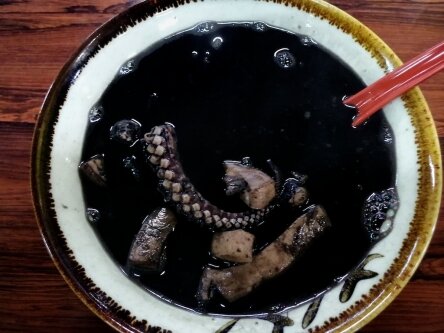 Okinawan squid ink soup