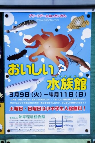 Poster for ''delicious aquarium'' exhibition in Tokyo