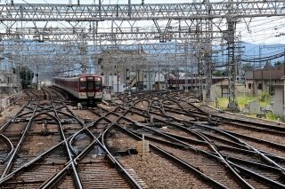 Kintetsu tracks around Yamato-Saidaiji station